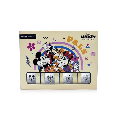 ボルビックミッキーフレンズ3ピースゴルフボール24個ソフトな打球感優れた飛距離正確なコントロール