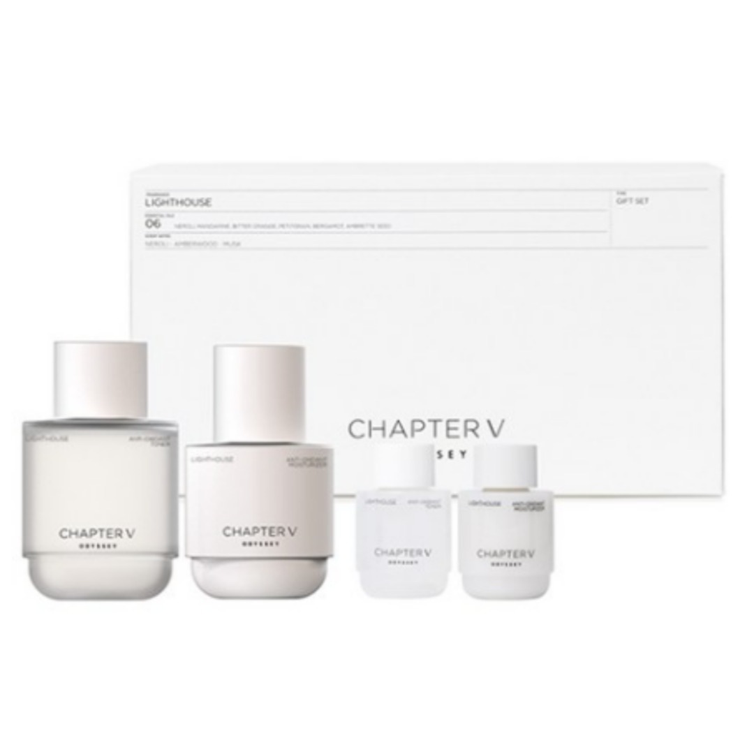 男性 スキンケア チャプターファイブ ライトハウス 2種セット トナー 140MLモイスチャライザー 110ML (見本2種30mLをプレゼント)