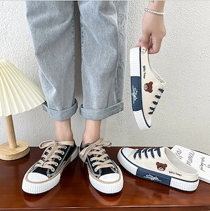 50個 スニーカー レディース プランド ズック靴 カップル スリッパ 即納 軽量 履きやすい 歩きやすい 色切り替え 滑り止め 百掛け 韓国ファッション カジュアル 2025 年新作