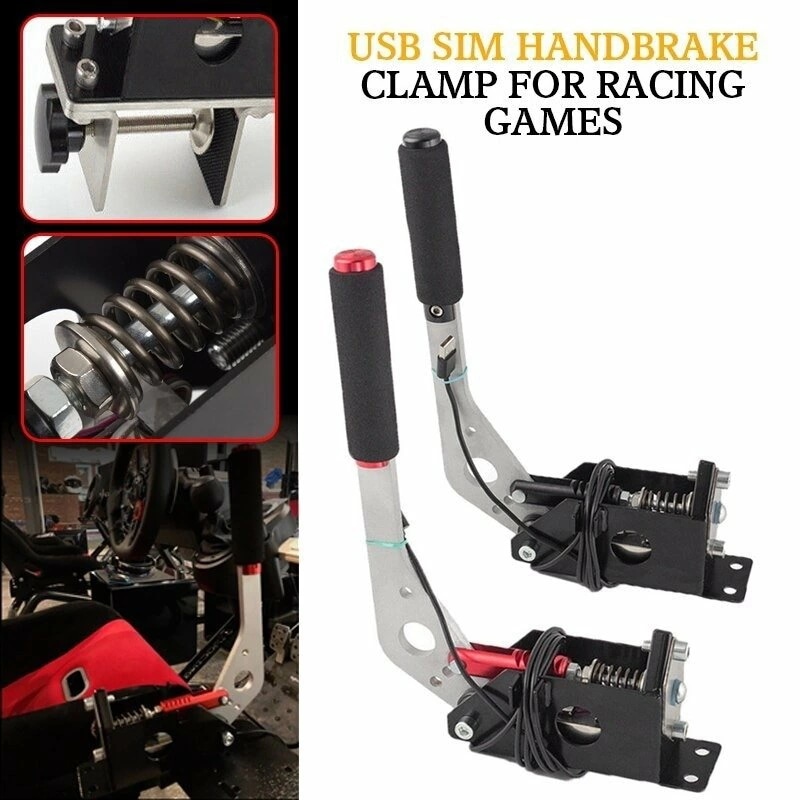 営业促进 レーシングゲーム用 USB接続 ハンドルブレーキ サイドブレーキ クランプ PC Windows Logitech G27 G25 G29 T500 T300 クランプなし