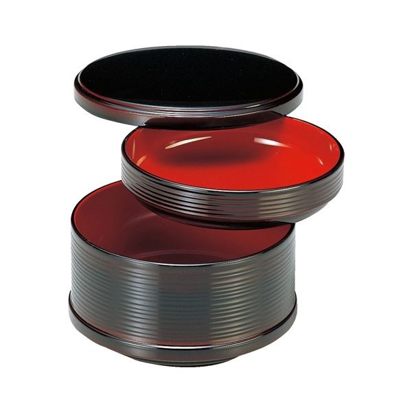 多用飯器（大） PT溜内朱 2段 木質