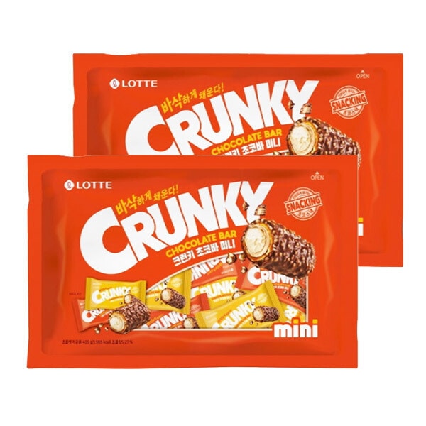 ロッテ製菓 クランキー チョコバー ミニ 285g 2個