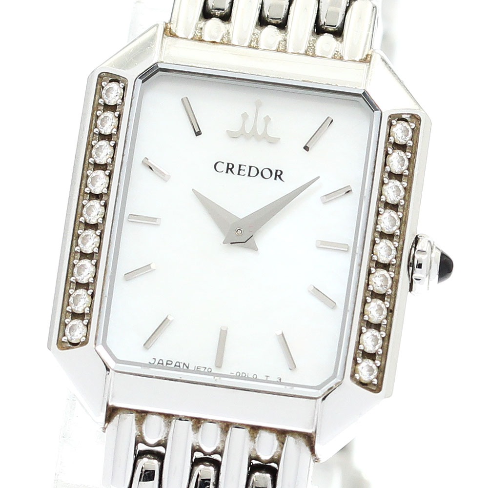 訳あり セイコー SEIKO GSTE889/1E70-0CG0 クレドール シグノ サイドダイヤベゼル クォーツ レディース _905127【中古】