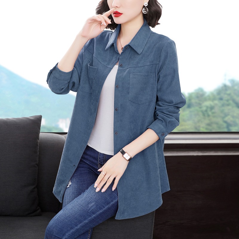 2 長袖 シャツ 柔らかい ゆったり トップス レディース 気質 無地 カジュアル 快適 5,089円