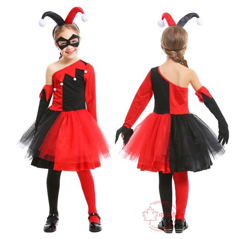【激安開催！】キッズ衣装　女子　サーカスピエロ　ハロウィン コスプレ　イベント　アニメ映画キャラクター衣装　舞台衣装　パーテイー仮装　演出服クリスマス