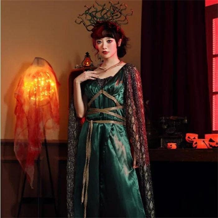 ハロウィン エジプト 仮装 コスム 女王 ギリシャ神話 メデューサ 女王様 インディアン 女神 コスプレ 小悪魔 エジプトイベント 舞台衣装 演出服 おすすめ