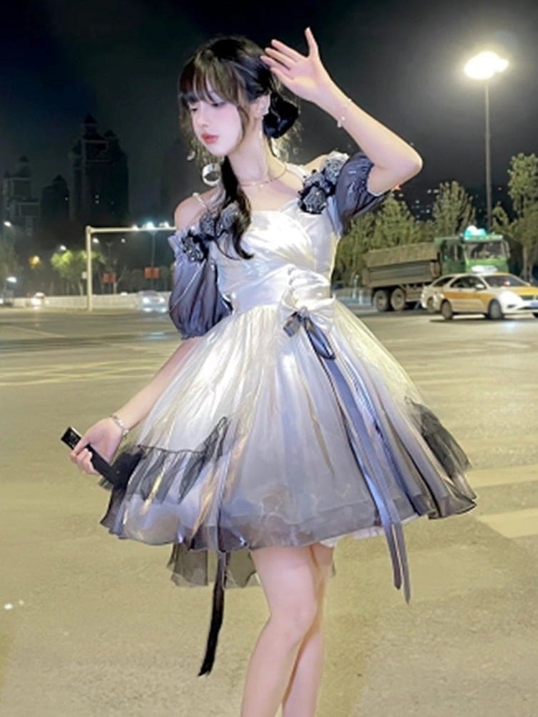 Hot!!!2024 春夏ワンピ セクシー ロリータ ワンピース クラシカルロリータ エレガントワンピース ハイウエスト デート 茶会 花嫁 キャミワンピ ワンピース