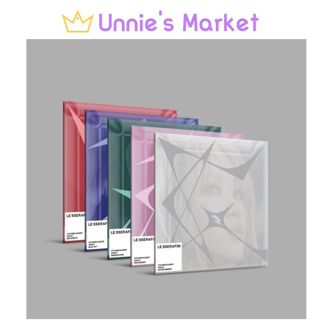 [SET] LE SSERAFIM - CRAZY COMPACT ver. + Free Photocard 1EA(fan-made)