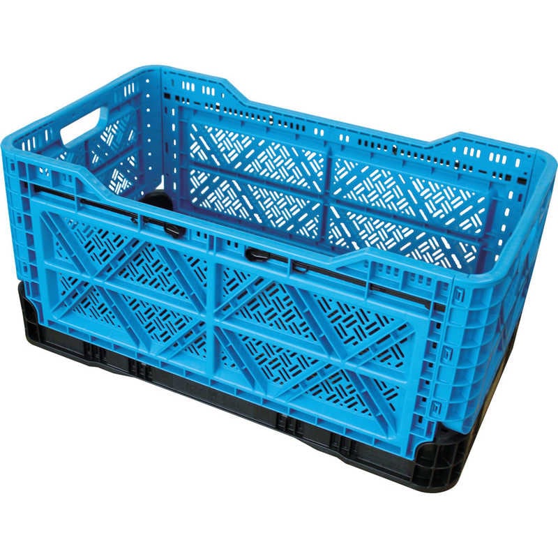 トラスコ中山　TRUSCO 折りたたみメッシュコンテナ ブルー　TR-MPB90-B