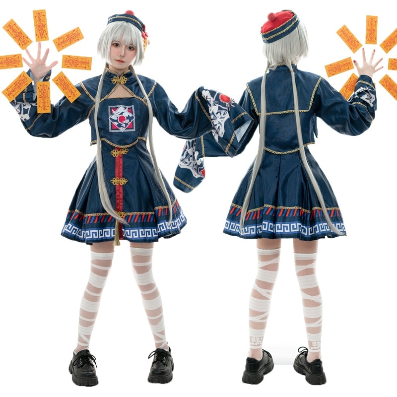 コスパ最高 JIURUN 2025ハロウィン最新 コスプレ 衣装 アニメ キョンシー服 刺繍 コスプレ ゴスロリ ロリータ かわいい レトロ ロリータ 仮装 コスチューム 学園祭 文化祭 イベン