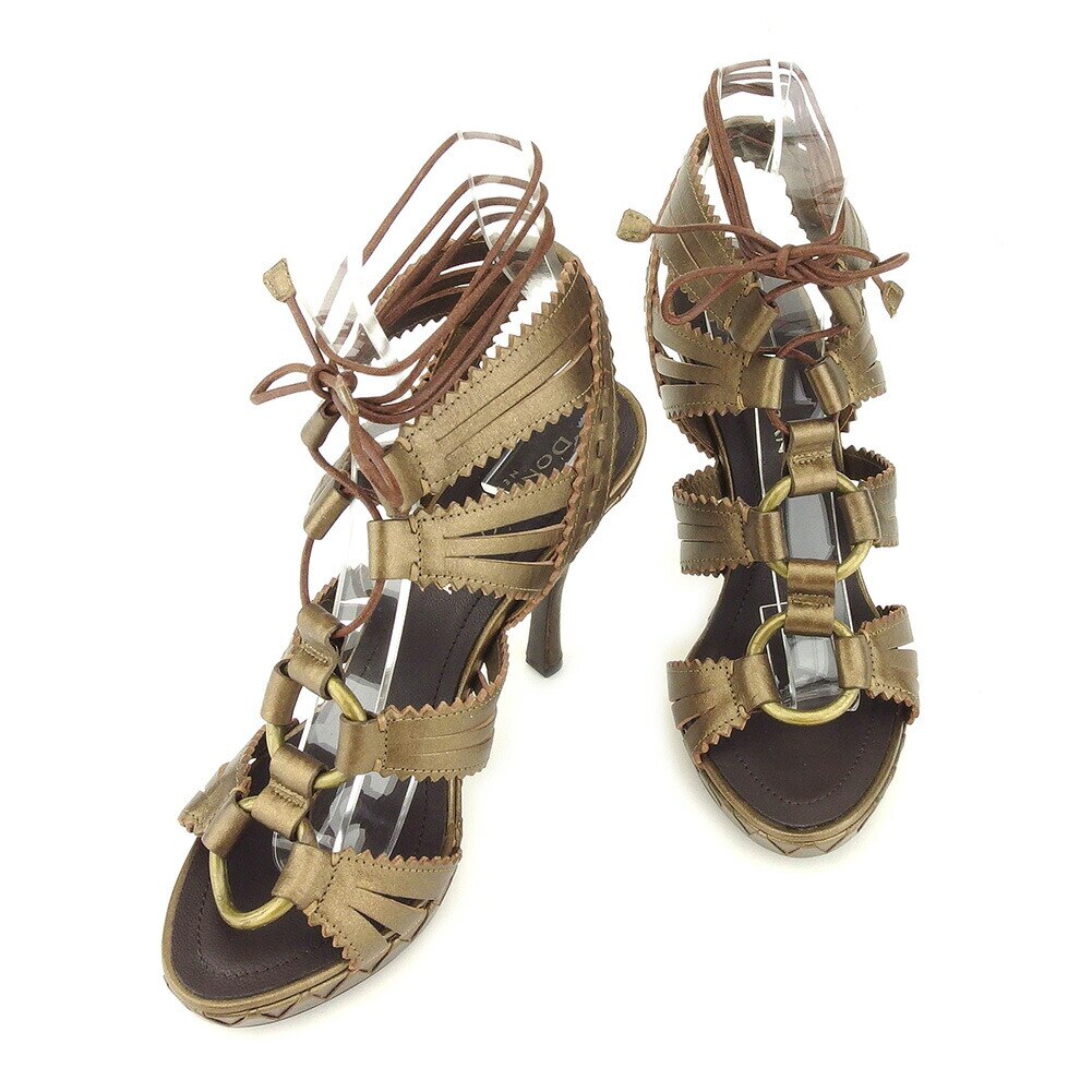 サンダル シューズ 靴 #36ハーフ ゴールド 中古
