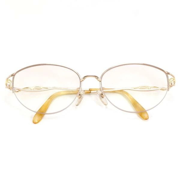 OPCOM K18PG メガネ 眼鏡 カラーレンズ度付き 総重量約29.0g【中古】