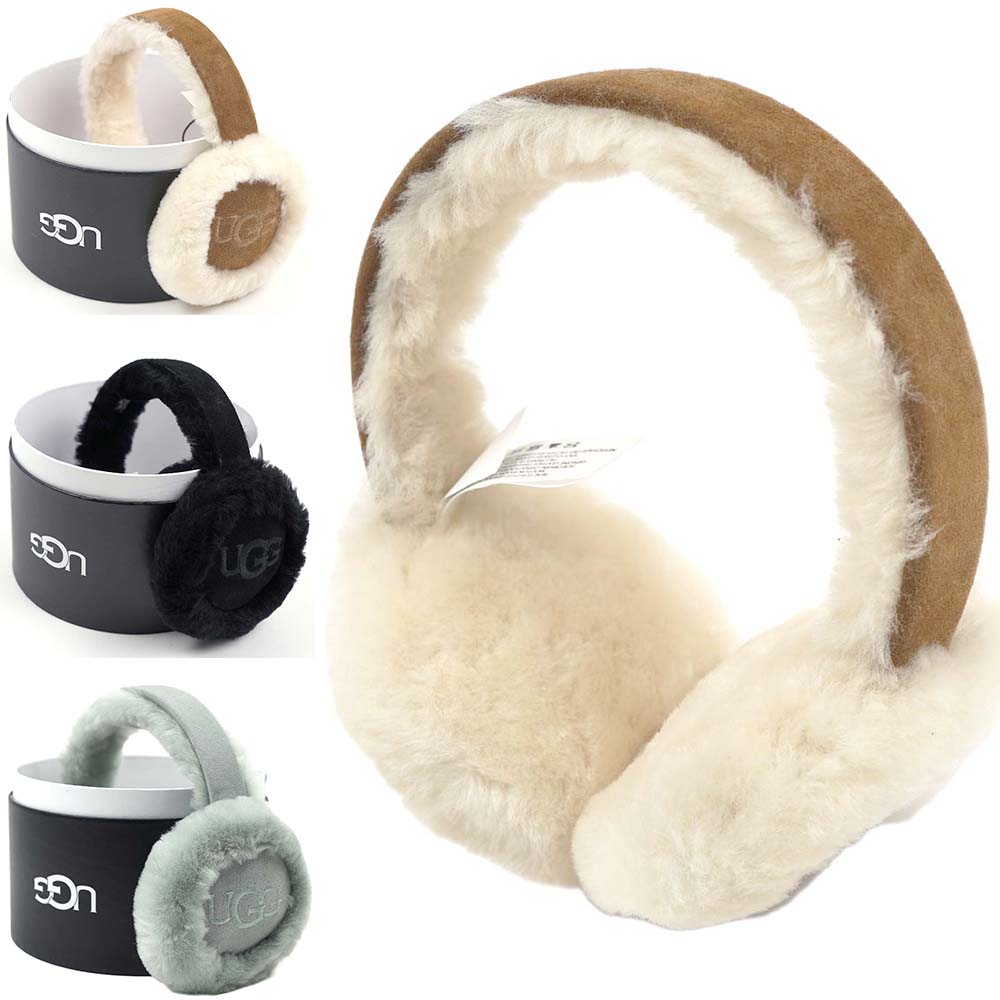 UGG イヤーマフ 耳あて SHEEPSKIN EARMUFF WITH EMBROIDERY ロゴ ボア シープスキン 羊革 20955