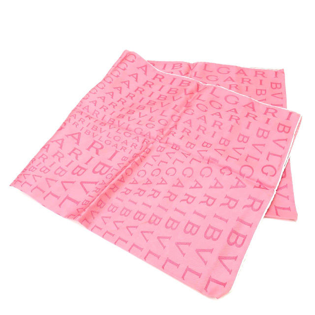 スカーフ ロゴマニア ピンク 中古