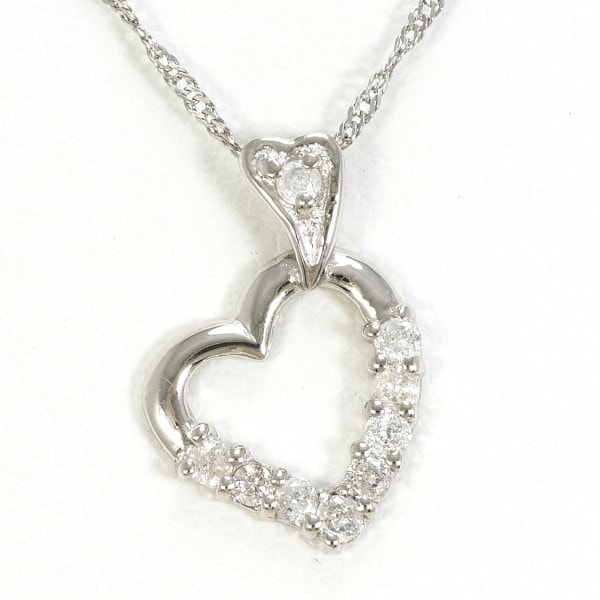 PT1000 PT850 ネックレス ダイヤ 0.10 約43cm ジュエリー 中古