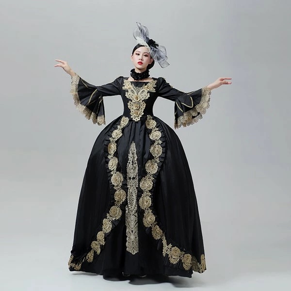 ロココ 貴族ドレス中世 貴婦人ドレス ステージ 衣装 中世ドレス お姫様ドレス ヨーロッパ 貴族 王族服 ジュリエット カラードレス 現代劇演出 ステージ衣装 ヨーロッパ風 演出 パーティードレス