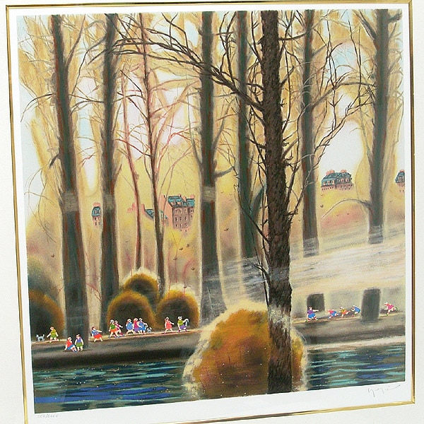 シルクスクリーン 森の散歩 HIRO YAMAGATA 絵画 版画 ヒロ ヤマガタ