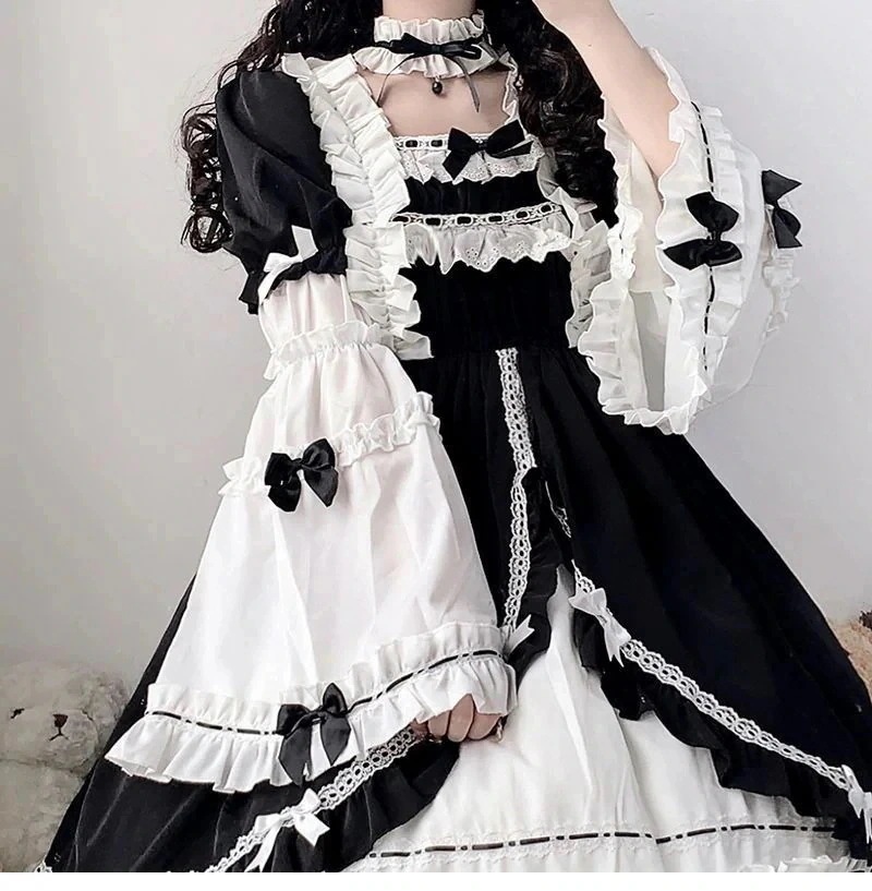アメリカンハロウィン人気No.1ロリータ メイド服 かわいい 二次元 コスプレ レディースワンピース 仮装