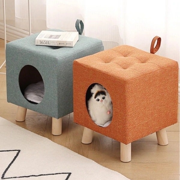 猫 スツール 猫 ベッド ドーム 猫 ハウス ペット ハウス 犬 ベッド 猫ちぐら キャットハウス ねこ キャット ペットベッド クッション ベット 小型犬 イス