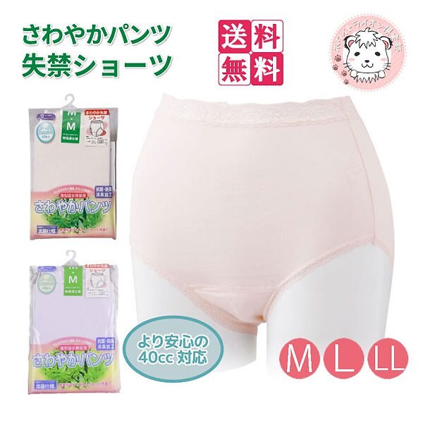 婦人 さわやか 失禁ショーツ 40cc対応 女性用 さわやかパンツ 5枚セット M/L/LL