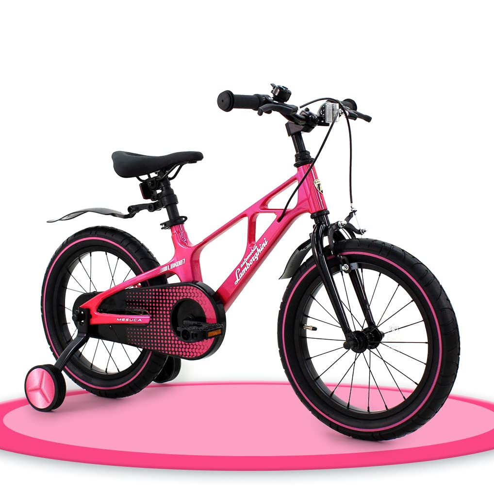 Lamborghini (ランボルギーニ) ジュニア 子供幼児ペダル式自転車 キッズバイク 正規代理店ライセンス 14/16/18Inch超軽量マグネシウム素材フレーム 補助輪 キックスタンド 泥除