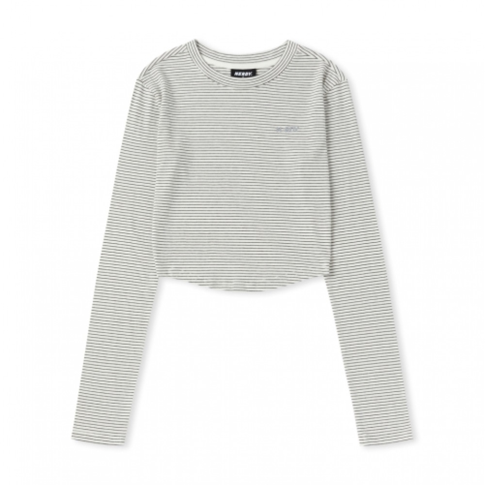 オタク女性用ストライプロングスリーブ Tシャツアイボリー 5,304円