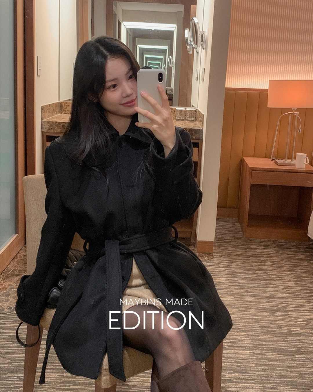 [MADE]パサストラップハーフコート韓国ファッション レディース