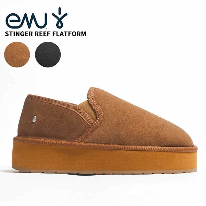 【日本限定モデル】エミュー レディース 厚底 シューズ EMU スティンガー リーフ フラットフォーム Stinger Reef Flatform 秋 冬 靴 スリッポン 15,246円
