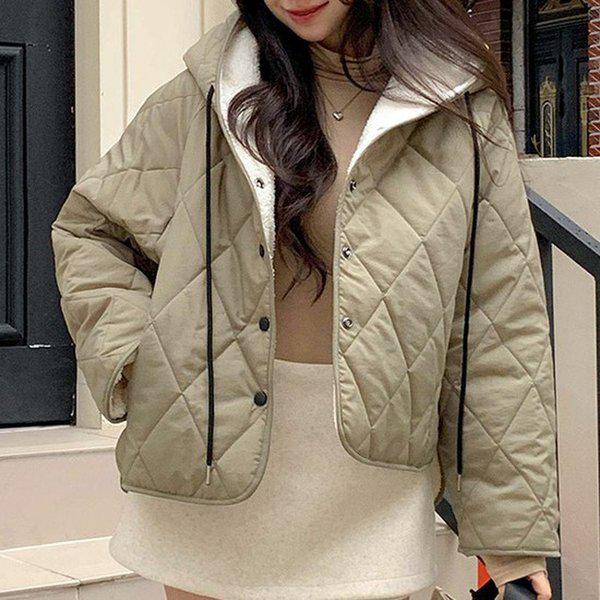 Hスタイル(DK)ダイヤウール・トトパディング長袖 冬 女性 パディングジャンパー ウールキルティングヌビジャケット アウター 10,339円