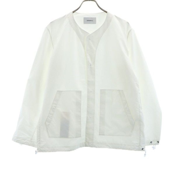 未使用 タフ ブルゾン M ホワイト リップストップ ナイロン メンズ