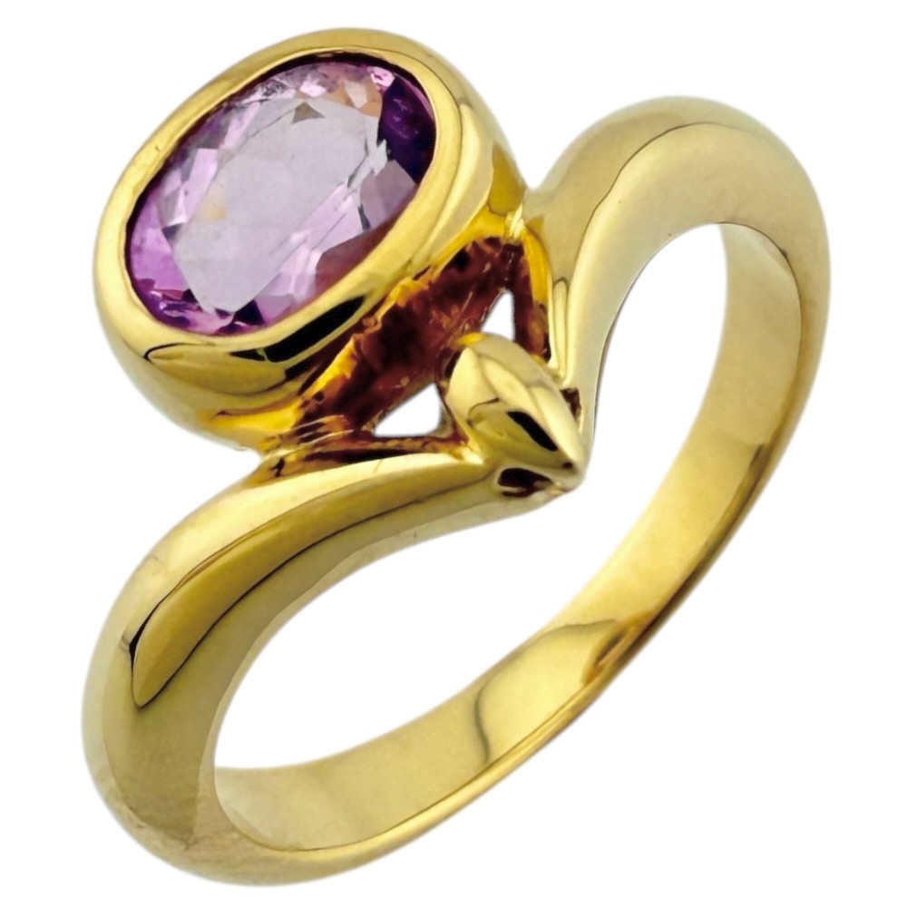 ミキモト リング 指輪 10号 18金 K18イエローゴールド トパーズ MIKIMOTO 中古 美品