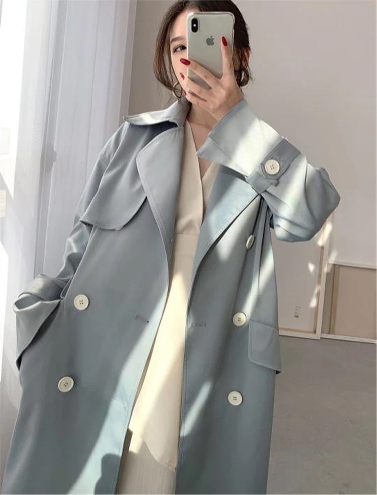 アウトドアシーズン到来！！通勤する 百掛け トレンチコート お出かけ ファッション レディース ゆったりする デザインセンス 怠惰な風 快適である 中長セクション