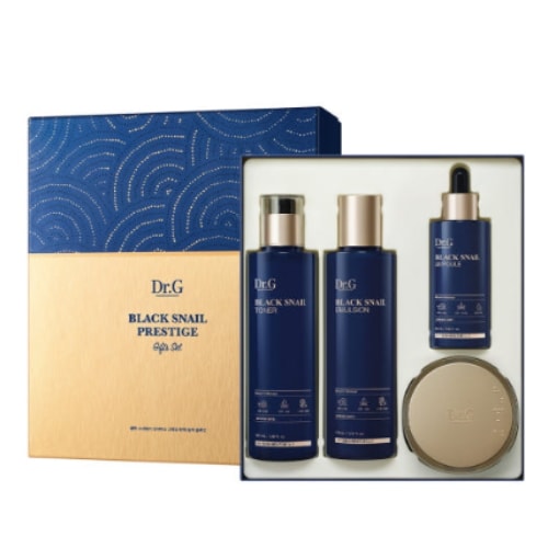 [韓國正品店]ドクタージー ブラック スネイル 4種 プレステージ フル セット(トナー+エマルジョン+アンプル+クリーム)