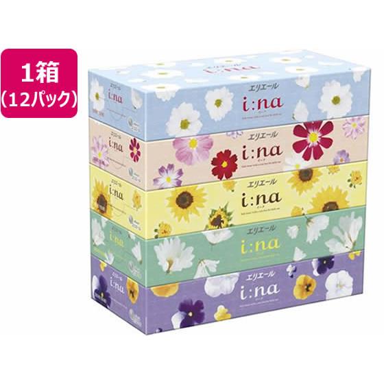 エリエール i:na(イーナ)ティシュー 150組5箱×12パック 大王製紙