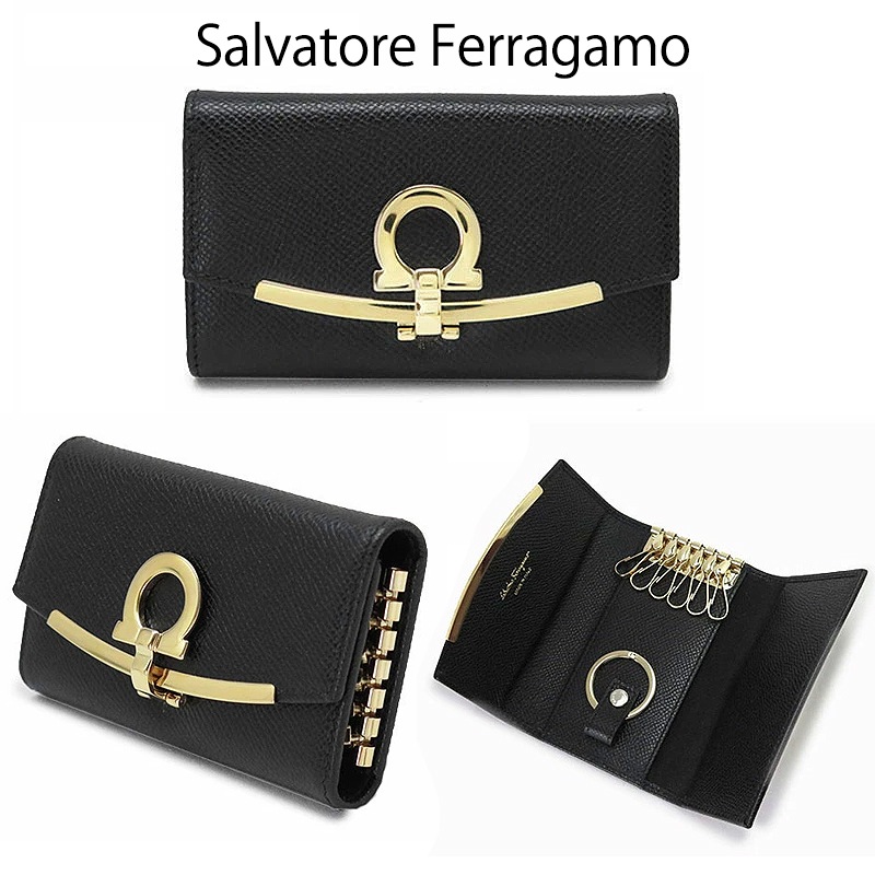 キーケース レディース 22D151 6連 キーフック キーリング ガンチーニ レザー