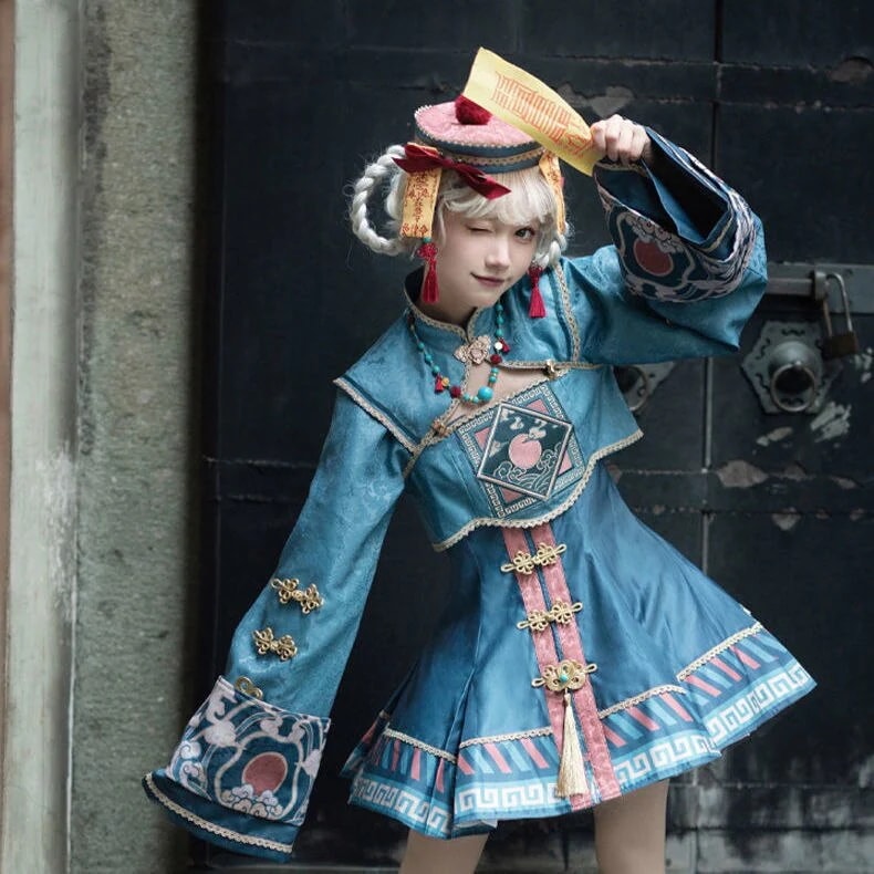 【高評価4.6】キキサクラヒロリータ[リトルゾンビ]ロリータJSKデイリーライトLスカートかわいいドレス