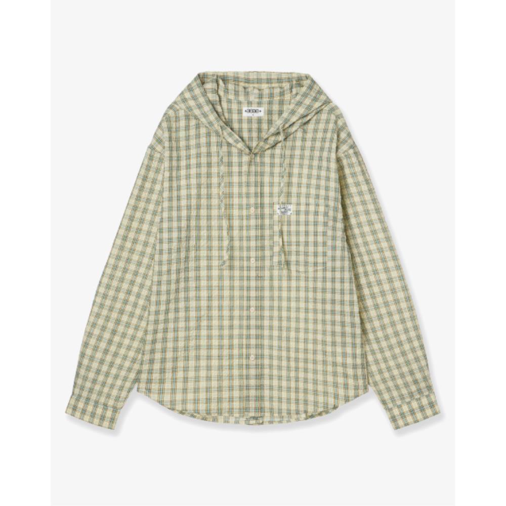 AEAE CHECK HOOD SHIRTS LIME AE45SWST002LIM