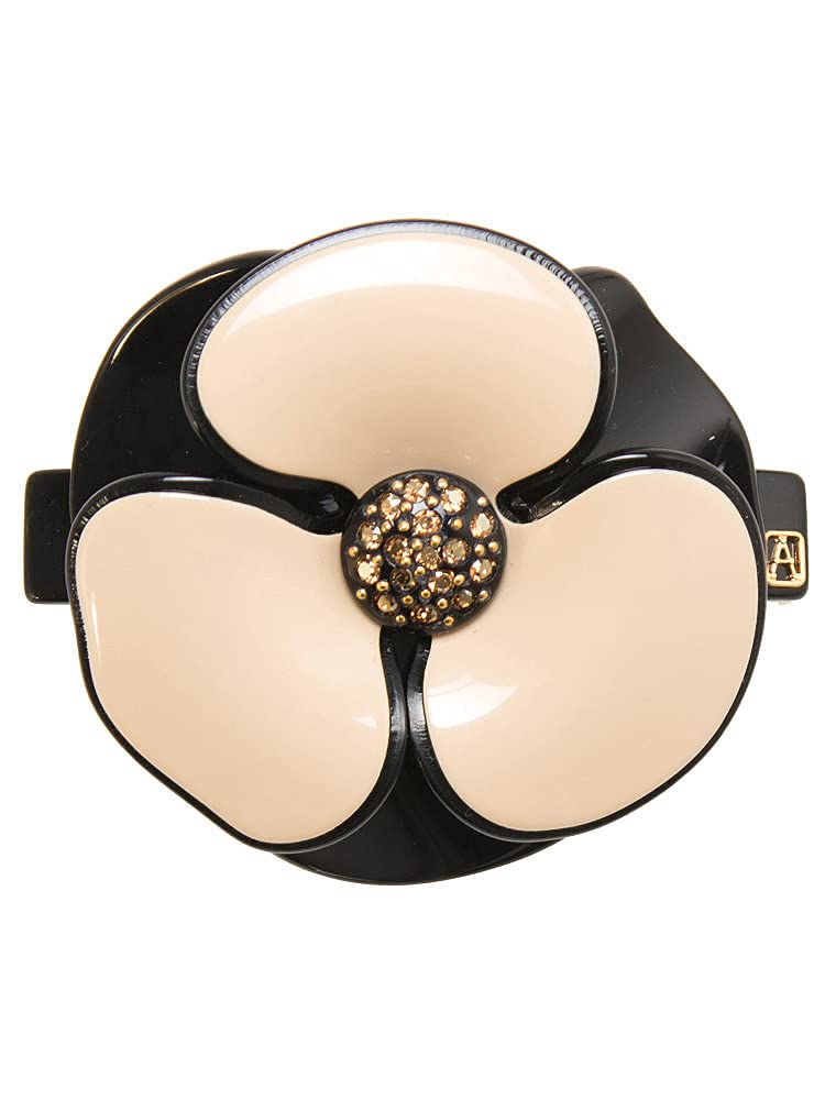[アレクサンドル ドゥ パリ] バレッタ CAMELIA ST HONORE [カメリア] BARRETTE AA6-12286-02 レディース NOIR/PANAMA [並行輸入品]