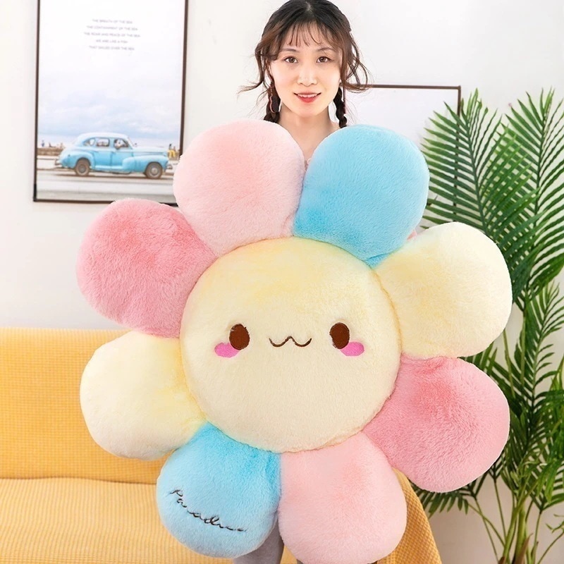 【20点セット】【送料無料】太陽の花のクッションかわいい円形オフィスソファモコモコマットクリエイティブ表情クッションクッションクッションクッションクッションクッションクッション