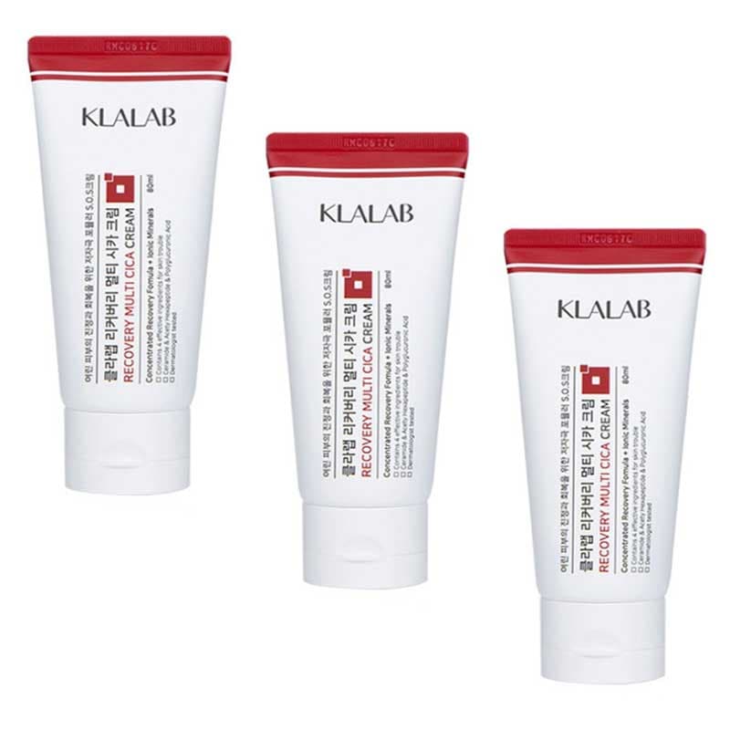 リカバリー マルチ シカクリーム 保湿 リペアディフェンスクリーム かゆい 敏感肌トラブル 角質鎮静 80ml, 3個入り