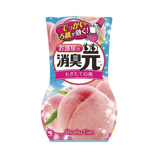 （まとめ）小林製薬 お部屋の消臭元 もぎたて白桃400ml 1セット（3個）[x5セット]