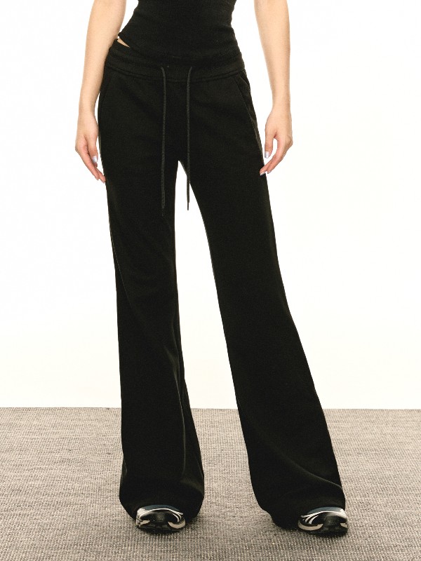 Ariseism アメリカンホットティーフレアグレースリムスウェットパンツレディース秋新作ローウエストスポーツヨガパンツ