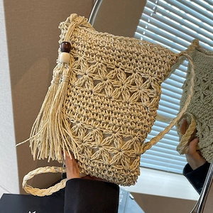 【20点セット】メガ割ショルダーバッグ マイエコバッグ探し ボヘミアン タッセルバッグ 編み込みバッグ 海辺の休日 ビーチ シングルショルダー クロスボディ 電話バッグ