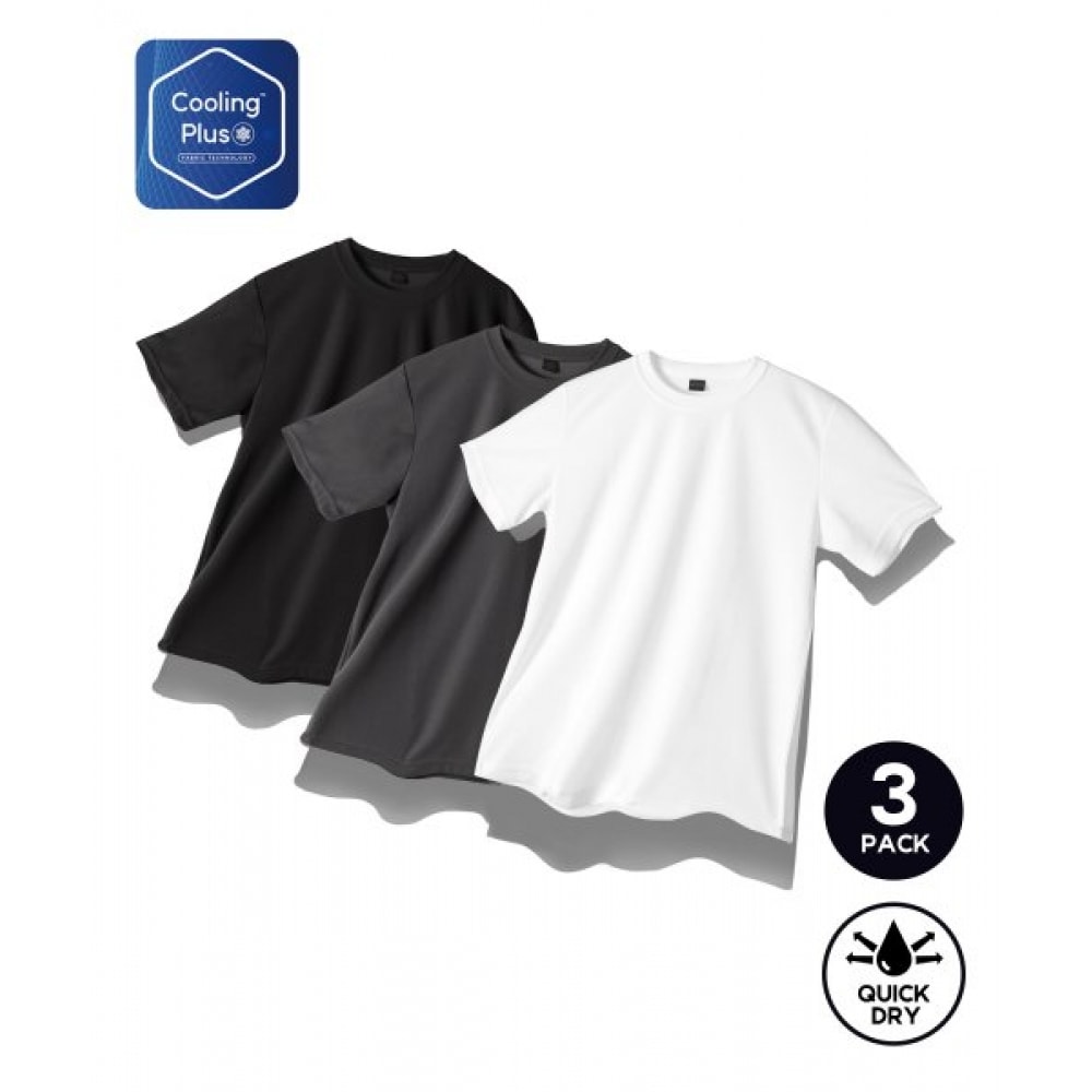 ブラックモンスターフィット [3パック] プレーンクール機能クール半袖Tシャツ 3P