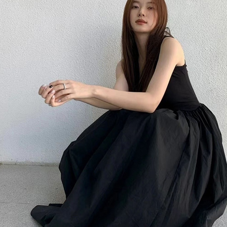 ワンピース ロングワンピース キャミソールワンピース フレアワンピース 切り替えデザイン タイト フレア ロング丈 かわいい 大人可愛い きれいめ シンプル 上品 おしゃれ 大人女子 レトロ きちんと