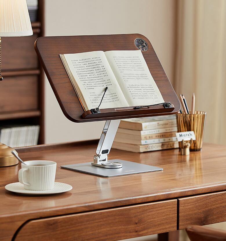 新作入荷 ブックスタンド 卓上 木製　タブレットと書籍兼用スタンド 高さ調節 角度調整 目の疲れ軽減 書見台 読書スタンド 多機能書見台 ブックスタンド 折りたたみ式 読書台 楽譜用 オフィス用 勉強 7,294円