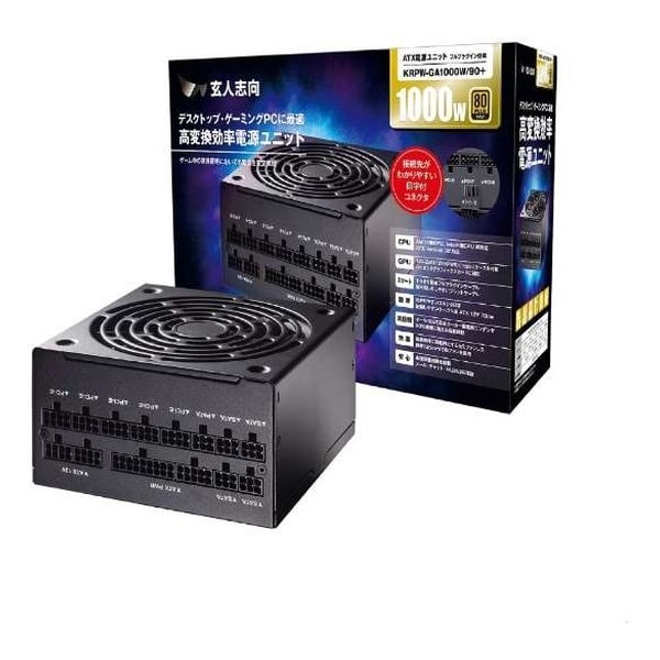 80PLUS GOLD ゲーミングPC向け ATX電源 1000W ATX3.0 KRPW-GA1000W/90+