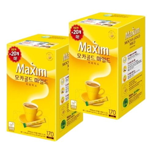 [1+1]モカゴールド マイルド コーヒーミックス 12g x 170本入 韓国インスタントコーヒー スティックタイプ 大容量 お徳用セット マイルドな味わい おうちカフェ 業務用 人気商品 6,395円