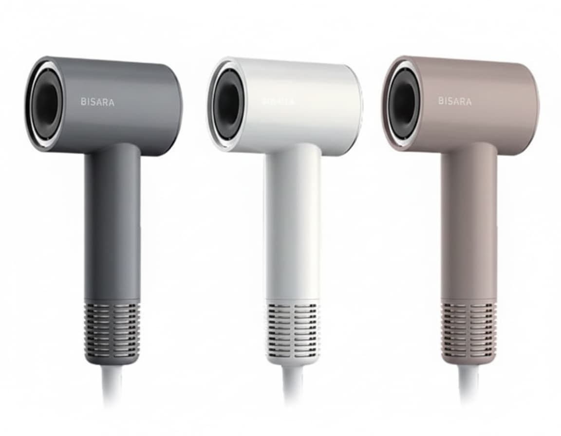 【グレー】最新BISARA mini イオンヘアドライヤー ブラシレスモーター搭載 速乾 超軽量 大風量 温度4段階×風量3段階 ケア 美髪 コンパクト ビサラ