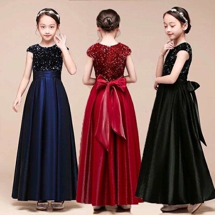 発表会ドレス 子供ドレス 女の子 ロングドレス コンクール フォーマル ドレス 子供ドレス ワンピース ピアノ ジュニアドレス 子どもドレス 発表会 結婚式 キッズドレス 160 150 140 こど